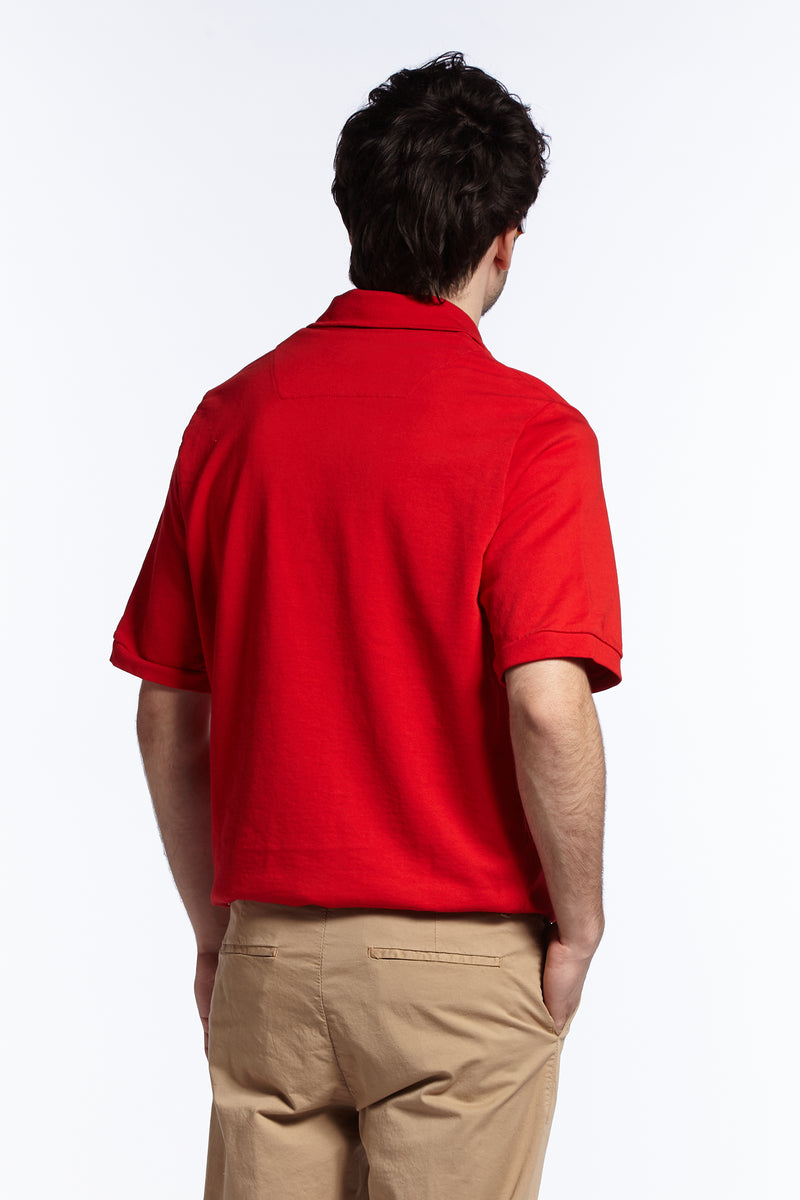 RED POLO SWEATSHIRT