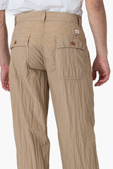 FATIGUE CRINCKLE BEIGE TROUSERS